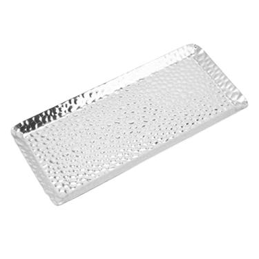 Imagem de Bandeja de Servir, Bandeja de Bugigangas, Tigela de Chave de Aço Inoxidável para Corredores de Frutas, para café, Cozinha e Mesa (Prata)