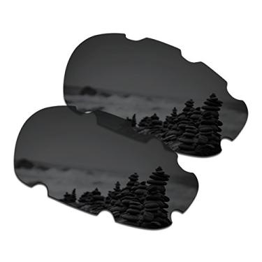 Imagem de SmartVLT Lentes de substituição masculinas pretas Stealth para óculos de sol Oakley Split Jacket ventilados OO9099