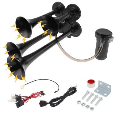 Imagem de DriSentri Kit de buzinas de trem, buzina de ar de caminhão super alto 12V 185dB com compressor para carros, caminhões, picapes, trens, caminhões, barcos