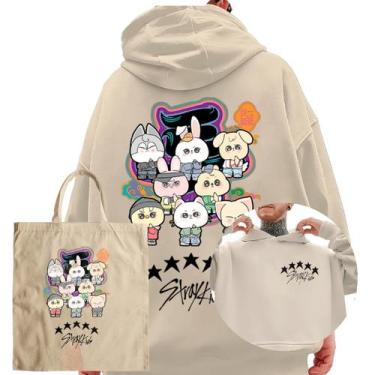 Imagem de Kit Moletom E Ecobag Blusa De Frio Stray Kids 5 Star Chibli - Abstract