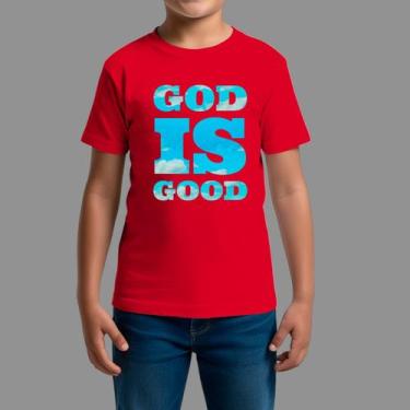 Imagem de Camisetas Infatil Básica Masculina Casual Manga Curta Gola Redonda God