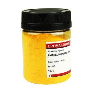 Imagem de Pigmento Artístico Cromacolor 100g 102 Amarelo Cadmio Ouro