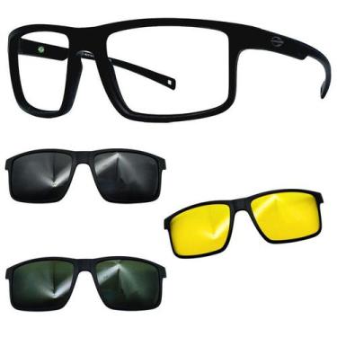 Imagem de Oculos Mormaii Swap 5 6127 Preto Fosco com 3 Clipons CGN, Preto fosco