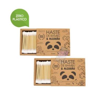 Imagem de Hastes Flexíveis de Bambu e Algodão Cotonetes Ecológicos e Sustentávei