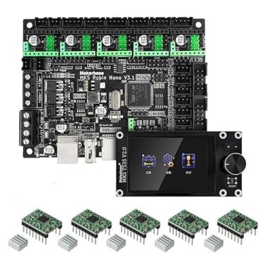 Imagem de YUTREES Makerbase MKS Robin Nano V3 32bit Placa de controle Placa-mãe TMC2209 TS35 TFT Tela sensível ao toque Módulo WIFI Peça de impressora 3D (Package*8)