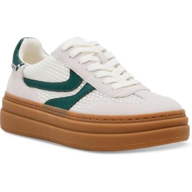 Imagem de Steve Madden Tênis feminino Dodge, Branco/Verde, 36