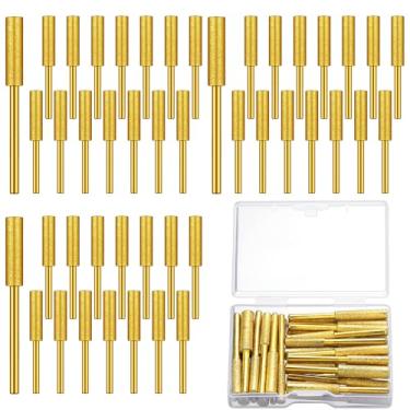 Imagem de Chumia Afiador de motosserra de titânio de alta dureza, 45 peças, conjunto de rodas elétricas de motosserra elétrica, 3 tamanhos, 5/32, 3/16, 7/32 polegadas (ouro)