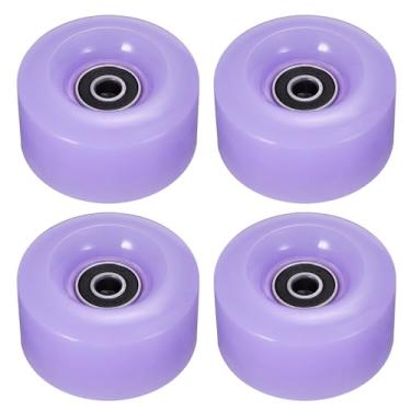 Imagem de YOKIVE 4 rodas de rolo, substituição de rolo de skate 82A com rolamentos de substituição de skate, ótimo para uso ao ar livre e interno (roxo, 3 x 5,3)