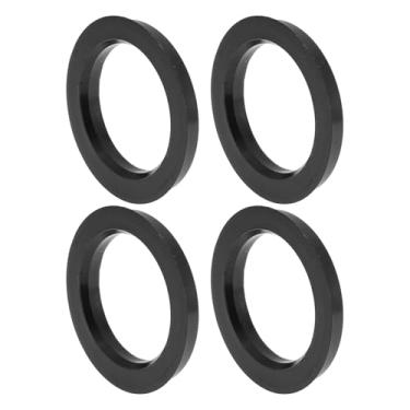 Imagem de INFINAUTO Anéis centralizados de cubo de roda de carro de 79,6 mm a 58,6 mm rodas de policarbonato preto eixo central amortecedor Hubrings 4 peças