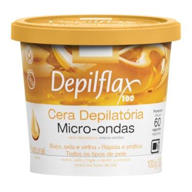 Imagem de Cera Depilatória Micro Ondas Natural Corporal 100g Baixa Fusão Todos os Tipos de Pele