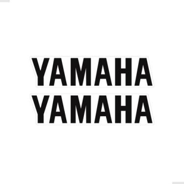 Imagem de Par Adesivos Compatível Moto Yamaha Balança Preto Genérico - SPORTINOX