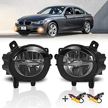 Imagem de TangMiGe Faróis de neblina para BMW (F30 F32 F33 F36, 230i 320i 328d 328i 330e 330i 335i 340i 428i 430i 435i 440i, série 2 3 4), 2012-2020, substituição de lâmpadas de neblina LED, 1 peça ar, lente de