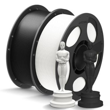 Imagem de ANYCUBIC Pacote de Filamentos de Impressora 3D Pla+, Precisão Dimensional Pla Plus 1,75 Mm +/- 0,02 Mm, Adequado para A Maioria Das Impressoras 3D Fdm, Carretel de 1 Kg, 2 Kg Branco + Preto