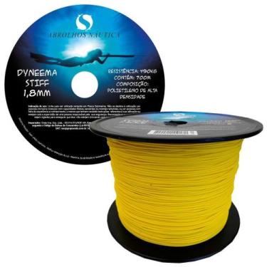 Imagem de Linha Dyneema Stiff 100% onda sports 1,8mm Amarela 10 Metros - Abrolho
