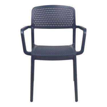 Imagem de Cadeira Tramontina Serena Em Polipropileno Azul Navy Com Braços