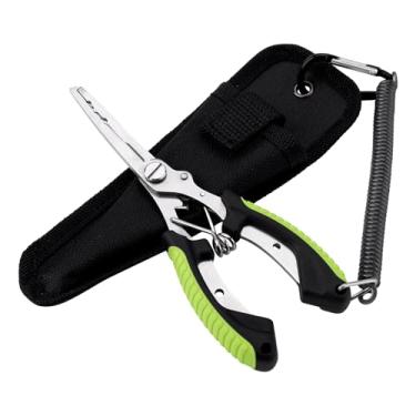 Imagem de BOXOB Alicate de pesca, alicates pesca metal alicates pesca água salgada alicates ponta fina remover anzóis acessórios ferramentas multifuncionais pesca equipamento pesca e presentes homens (manga