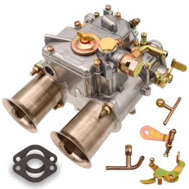 Imagem de Carburador de 2 cilindros para Weber 45 DCOE 45 mm de rascunho lateral duplo apto com motores 4CYL 6CYL 8V L28, substitui Datsun 240 260 280Z MGB Toyota carb com juntas entrada de combustível "T", número de peça 19600.060
