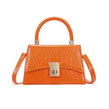 Imagem de Bolsa tiracolo JHVYF feminina clássica, bolsa de mão laranja