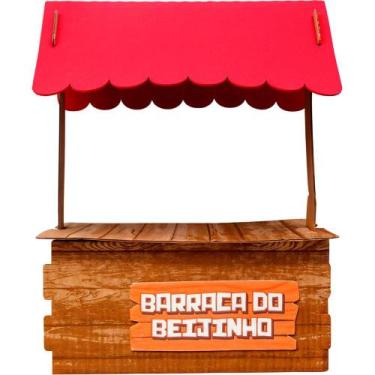 Imagem de Porta Docinhos de Festa Junina Barraca do Beijinho em EVA Decoração Ba