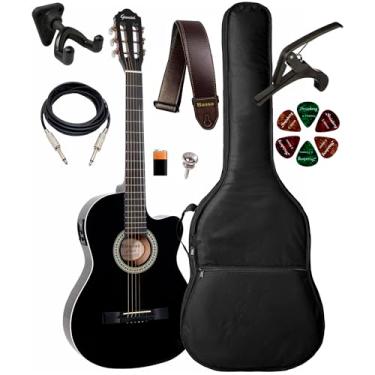 Imagem de Violão Giannini Start Sf-14 Ceq Bk + Capa Luxo, Suporte Ibox SPF E Acessórios