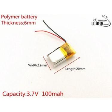 Imagem de Bateria 100 Mah 3,7 Fone De Ouvido 6mmx12mmx20mm 2 Fios - KMIG