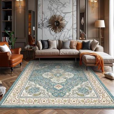 Imagem de Colcha Feng Shui com estampa de tinta, carpete resistente à sujeira para sala de estar, carpete de cabeceira para quarto e casa, decoração para casa (80 x 160 cm (2,6 x 5,3 pés/FSXB antiderrapant