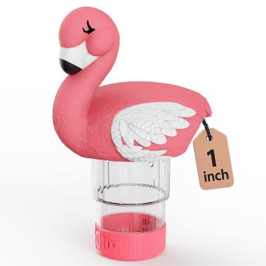 Imagem de Doli Yearning Mini Flutuador De Cloro Para Piscina 1 Polegada, Compatível Com Comprimidos Dispensador Flutuante Piscinas E Banheiras Hidromassagem Flamingo