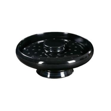 Imagem de Estilo nórdico cor sólida esmalte irregular cor imitação porcelana delicada placa de gelo seco - 30,5 cm [preto]