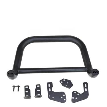 Imagem de Carro Bull Bar Pára-choques dianteiro sem guincho Auto Tubo dianteiro Centro Pára-choques compatível para Suzuki Jimny Sierra JB64 JB74 2019 2020 2021 2022 2023(Front black)