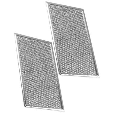 Imagem de 6 filtros de graxa para micro-ondas de 28 cm para GE CVM519P2P8S1 Hotpoint RVM5160DH8WW Substituir forno micro-ondas WB02X35491 AP6985256 PS12749195 EAP12749195, 2 peças