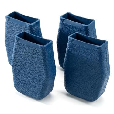 Imagem de AC19-2 Capas de extensão de escada compatíveis com a maioria das escadas de extensão de fibra de vidro e alumínio Werner, botas de para-choque de escada projetadas para encaixar sobre tampas de trilho