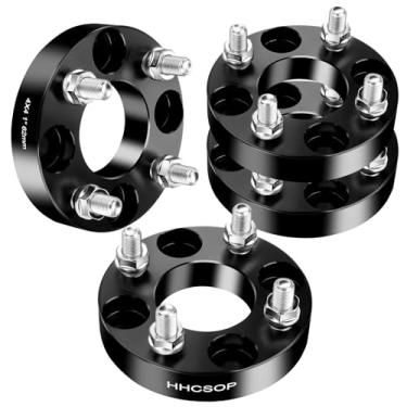 Imagem de HHCSOP Espaçadores de roda de carrinho de golfe 4x4, adaptadores de roda ATV de 1 polegada para carro EZ GO EZGO Club, 4 peças 4 x 101,6 mm furo do cubo espaçador de roda 62 mm com pinos de 1/2 pol. x
