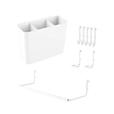 Imagem de Keepo Acessórios Pegboard, anexos para quadro de pedras, ganchos de armazenamento e caixas, suportes de ferramentas e suportes de ferramentas | Branco (Combo B)