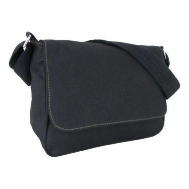 Imagem de Bolsa Em Lona Resistente Transversal Tiracolo Tipo Carteiro Média Casu