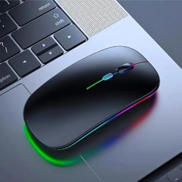 Imagem de Mouse Sem Fio Recarregável Wireles Optico Led Rgb