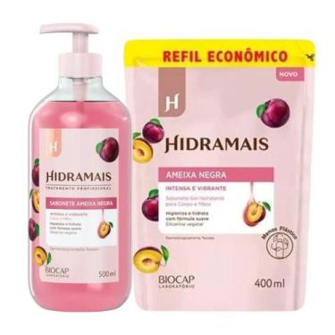 Imagem de Kit 1 Sabonete Ameixa Negra 500ml 1 Refil Ameixa Negra 400ml Hidramais