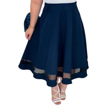 Imagem de Saia Longa Evangelica Gode - Amariti, Azul marinho, G