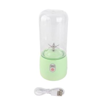 Imagem de Liquidificador portátil sem fio carregamento USB Mini espremedor multifuncional para o escritório de viagem de smoothie de vegetais de frutas 410ml 1200mAh 18000rpm