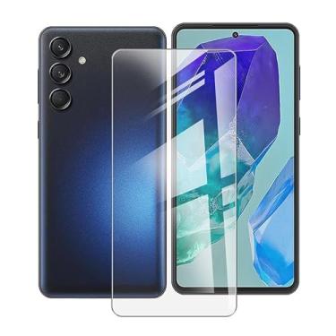 Imagem de YQINHHME Película protetora de vidro temperado para Samsung Galaxy M55 5G, [1 unidade] Película protetora de dureza 9H para Samsung Galaxy M55 5G (6,7 polegadas), alta transparência, antiarranhões