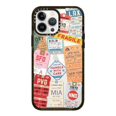 Imagem de Casetify Capa Ultra Impact para iPhone 13 Pro Max compatível com Magsafe – AirTags – Preto transparente