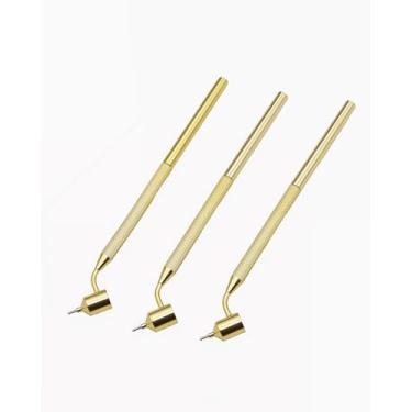 Imagem de 3 peças de caneta aplicadora de tinta para escrita fluida de linha fina de 0,3 mm, 0,5 mm e 0,7 mm, caneta para pintura de linha fina para lascas de rochas e carros de reparo de arranhões