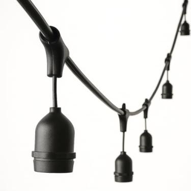 Imagem de Varal de Luzes para Iluminação com Cordão Reforçado para Decoração de Área Externa e Interna 15 Metros 15 Soquetes