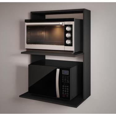 Imagem de Suporte de Parede em MDF e Madeira para Microondas e Forno Maclavi Móv
