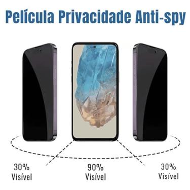 Imagem de Película Para M35 + Capa Capinha Compatível Samsung Galaxy Privacidade Anti Espião Vidro 3d