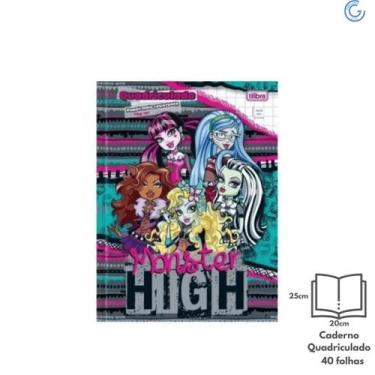 Imagem de Caderno Quadriculado 40 Folhas Monster High - Tilibra
