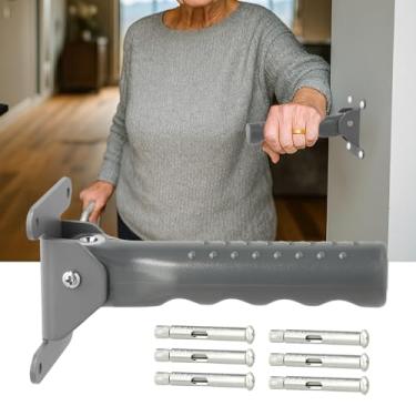 Imagem de APDTEK Barra de apoio dobrável para portas/escadas, alças de segurança para idosos, barra de aderência antiderrapante, ótima para idosos, deficientes, deficientes e pessoas feridas - adequada para