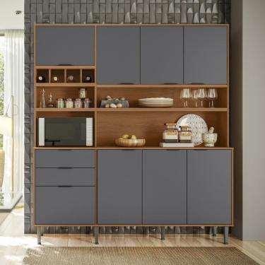 Imagem de Kit Cozinha Compacta Viena Lukaliam 8 Portas 2 Gavetas