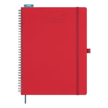 Imagem de BEZEND Agenda 2025-2026 semanal e mensal, calendário acadêmico de 21,6 cm x 28 cm (25 de julho a 26 de dezembro) Consulta diária vertical com horário de hora em hora e aba mensal, espiral, capa macia