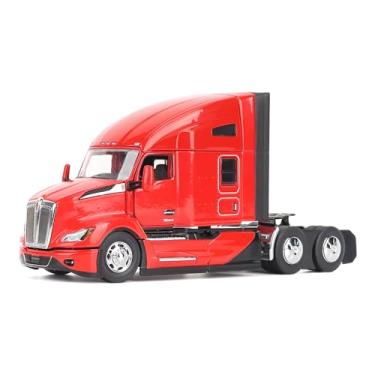 Imagem de Escala 1:50 Kenworth T680 193.0 cm High Roof Sleeper Cab Tandem Tractor (Viper Red Version) - Série Transport | Modelo colecionável fundido em escala 1:50 71132