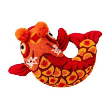 Imagem de IEUDNS Travesseiro de pelúcia chinês para ano novo, boneca de pelúcia, festival, ano lunar, decoração confortável para casa, lembrancinhas macias, almofada, Peixe Koi